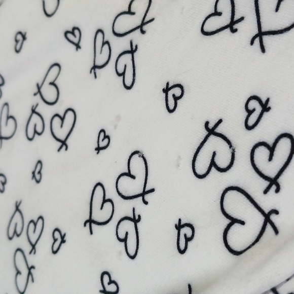 FINAL Price before donated. Fashion Bug Sleepwear B & W Hearts 2pc Pjs Sz M - Picture 14 of 15